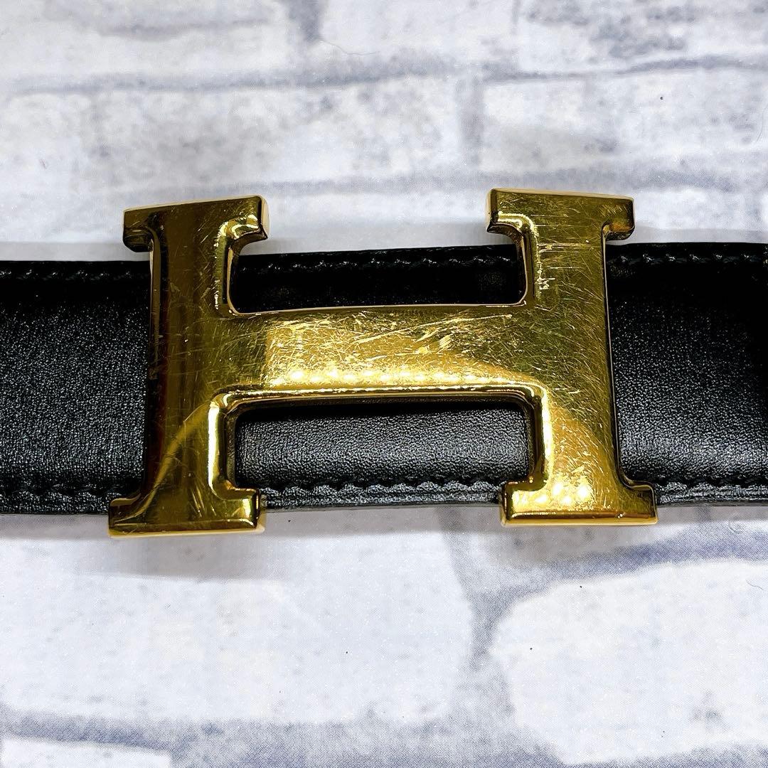 美品✨HERMES H型バックル レザーベルト コンスタンス リバーシブル