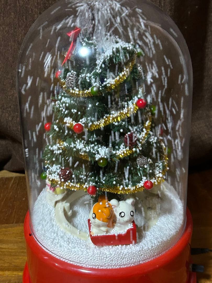 動作確認済】とっとこハム太郎・スノードーム 雪ふるツリー クリスマス