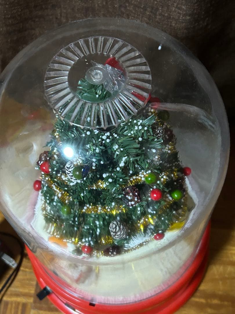 動作確認済】とっとこハム太郎・スノードーム 雪ふるツリー クリスマス