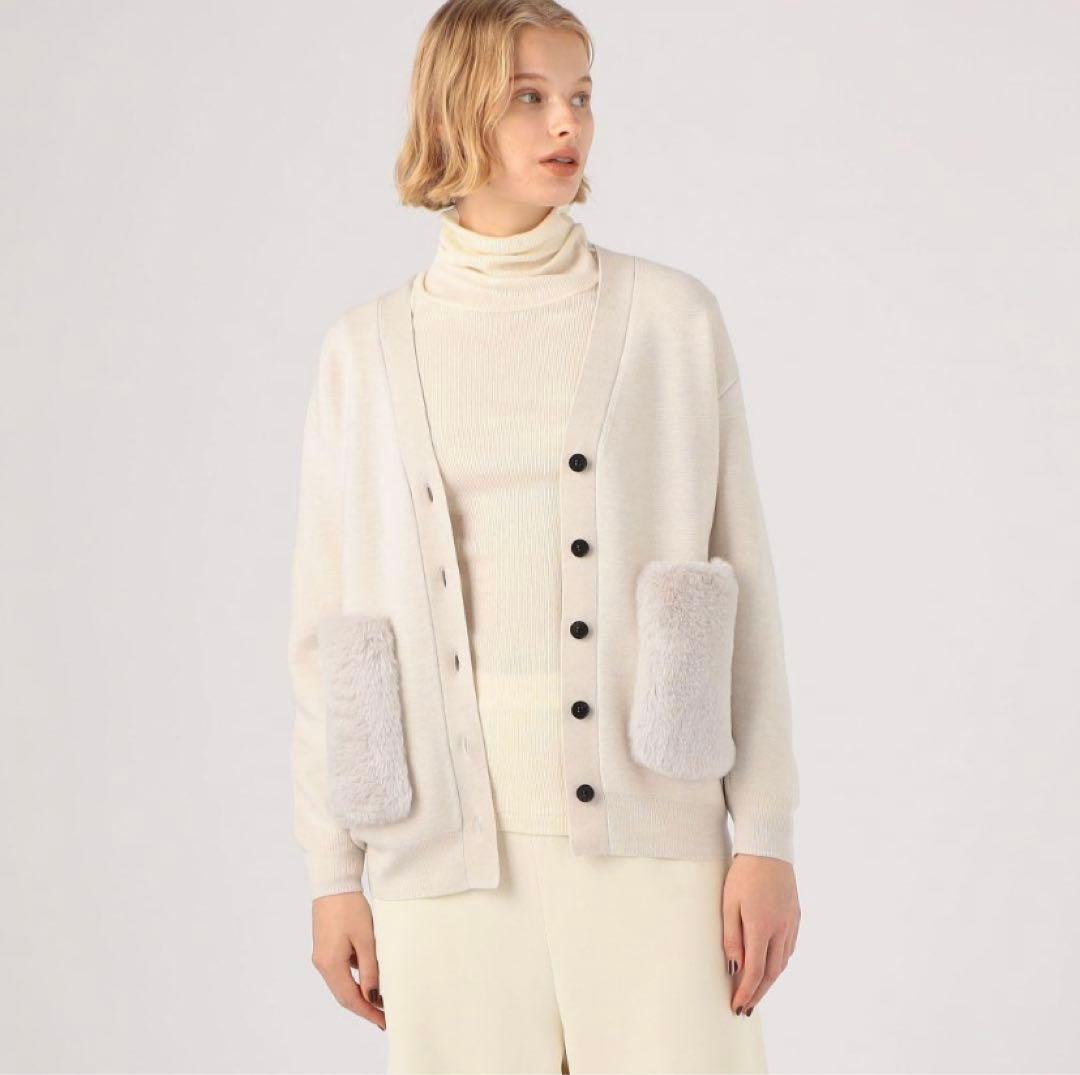 新品 Ballsey ウールポリエステルミラノリブ ファーポケット