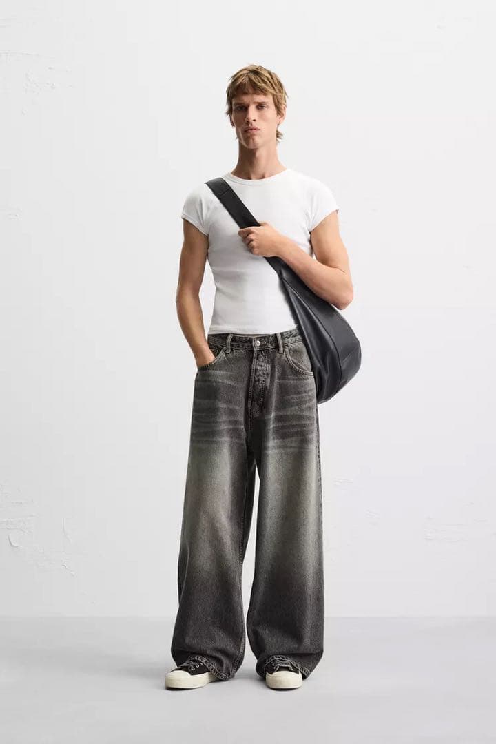 ZARA エクストラバギー スーパーバギーデニム 34 W28 - メルカリ