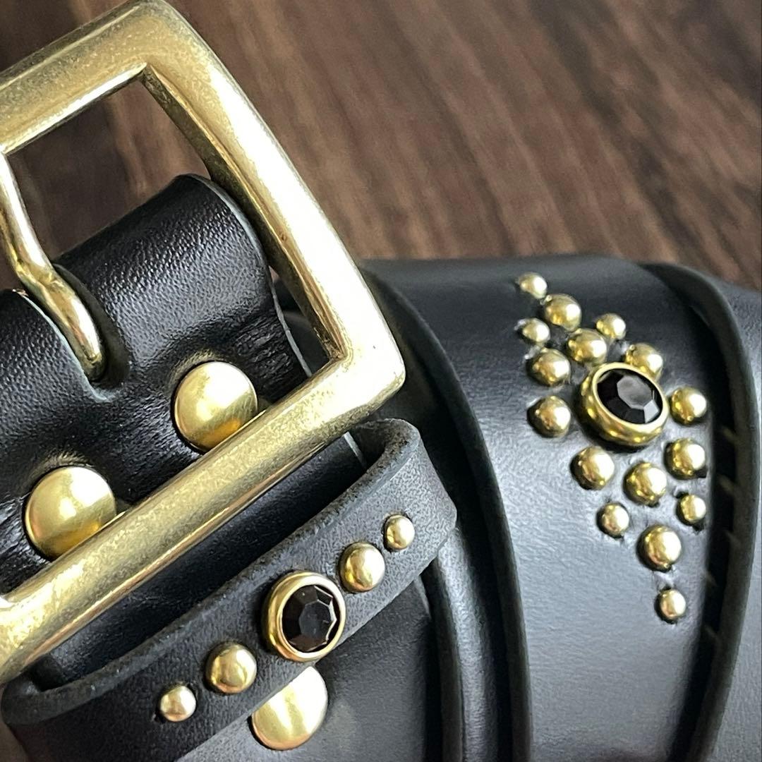 スタッズギャリソンベルト 牛ヌメ 真鍮 38mm HTC CALEE - メルカリ