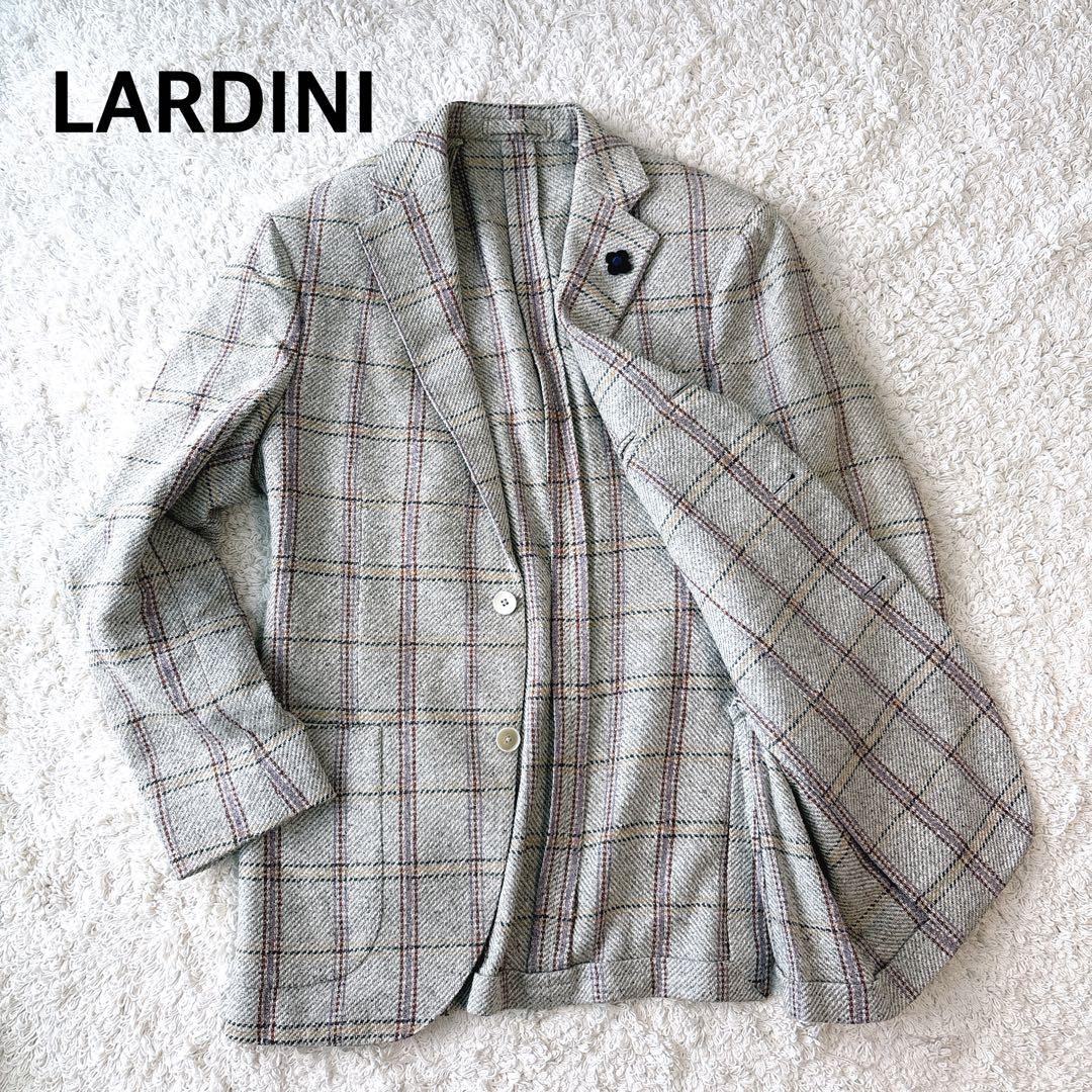 ロケット ラルディーニ　チェック柄 テーラードジャケット　シルク　M 中古・古着通販】LARDINI (ラルディーニ) チェックテーラード