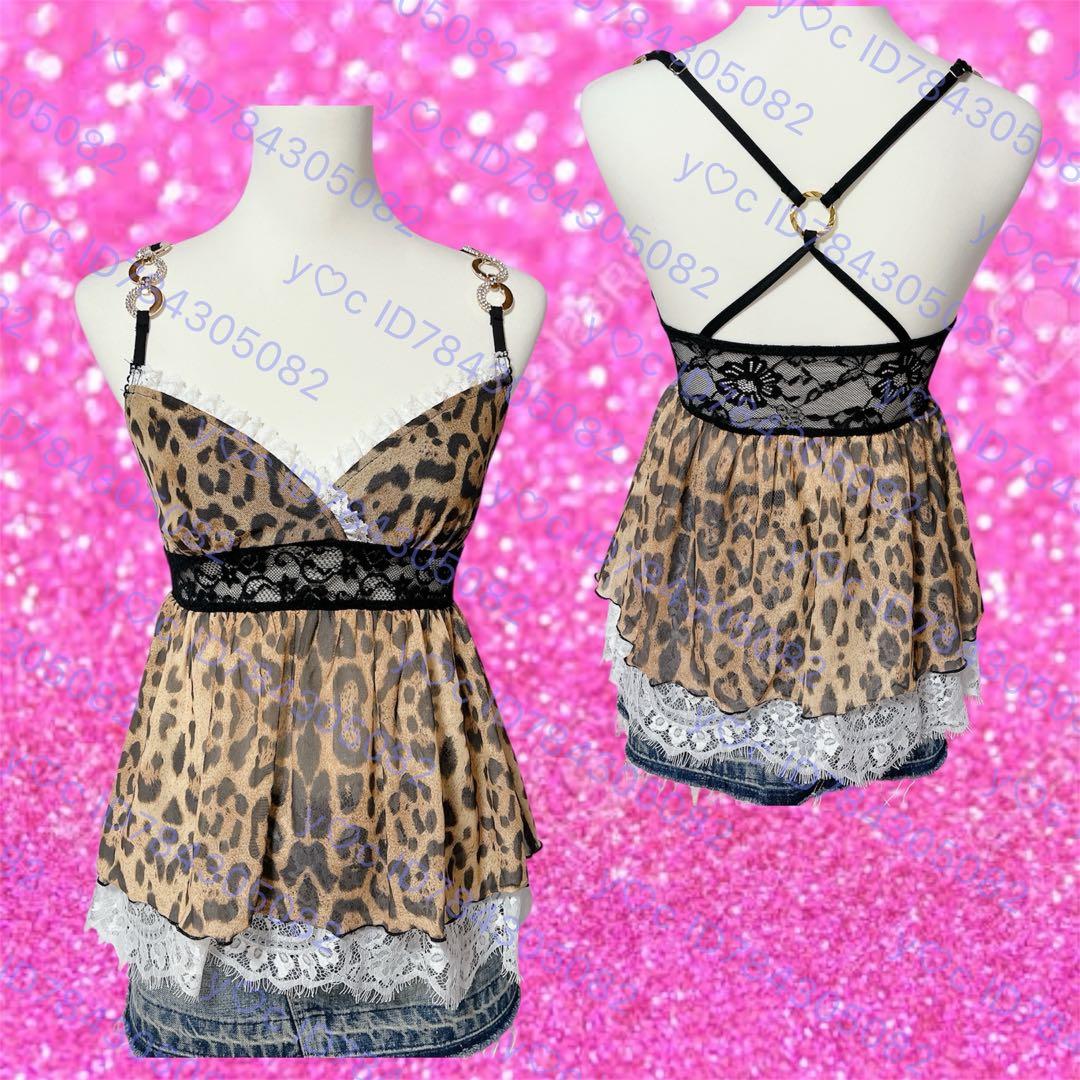 d.i.a. レオパード柄 キャミソール背中ガン開き