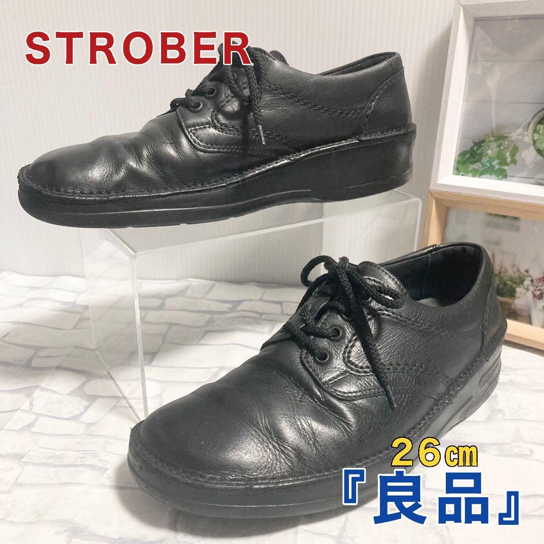 ストロバー STROBER メンズ コンフォートシューズ 26cm ブラック