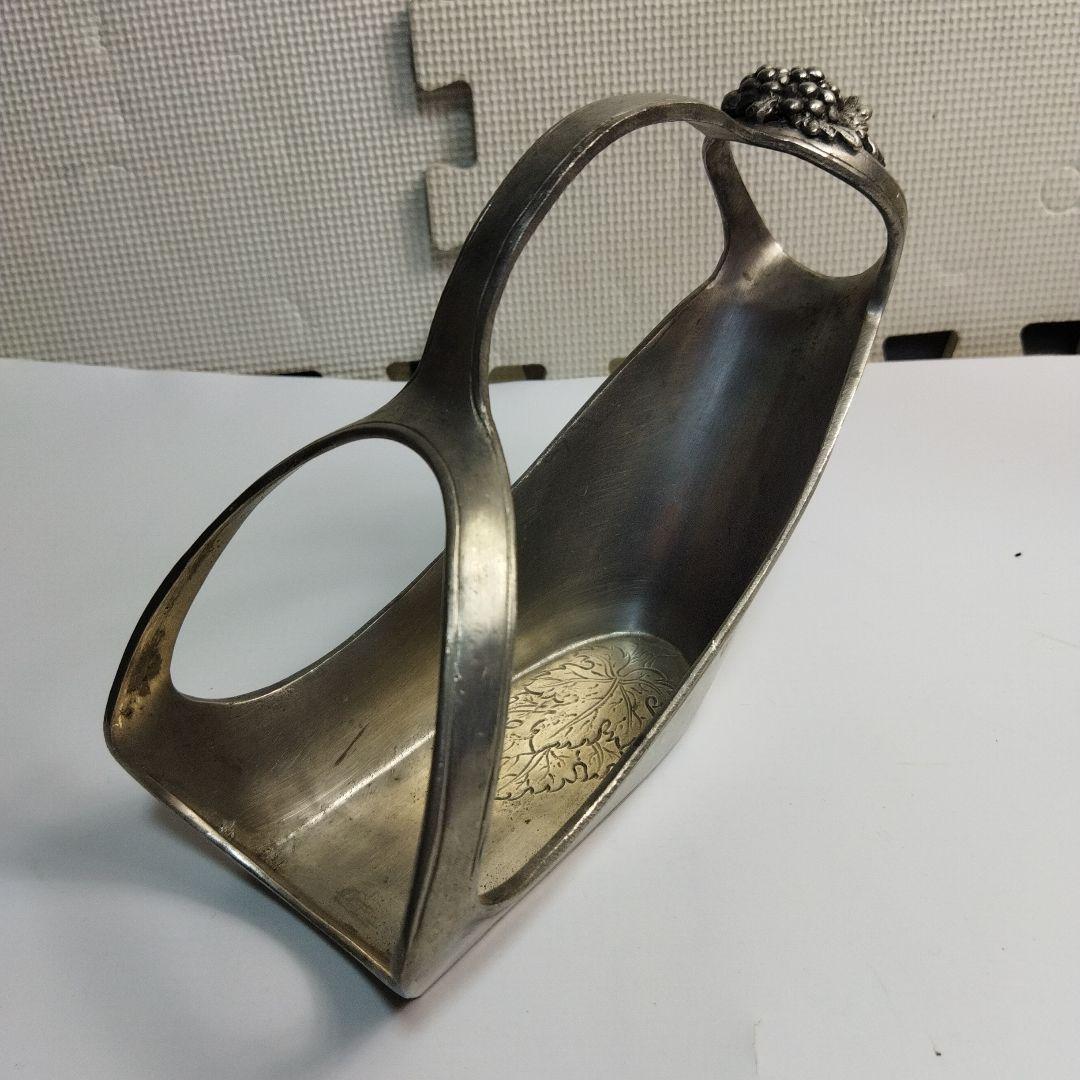 錫製 ピューター ワインバスケット ZINN ETAIN エタン Antique Zinn-becker Embossed Pewter Cups, Three Collectible German