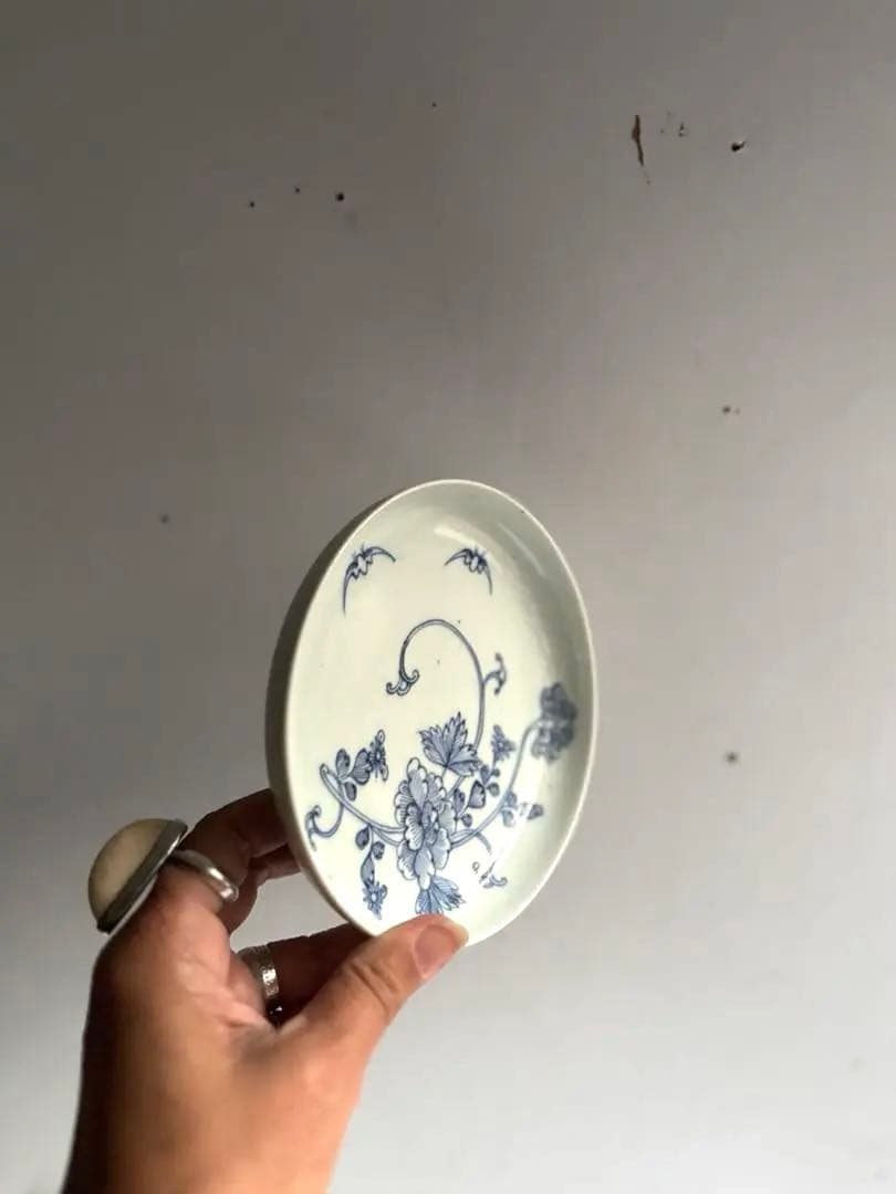 ぷくぷく様リクエスト】骨董 アンティーク 古伊万里 コウモリと花図