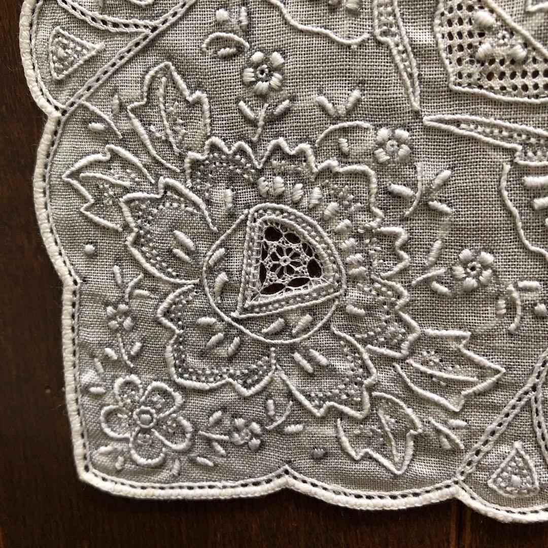 未使用 SWATOW ハンカチ 鳳凰 汕頭 手刺繍 スワトウ パッケージなし