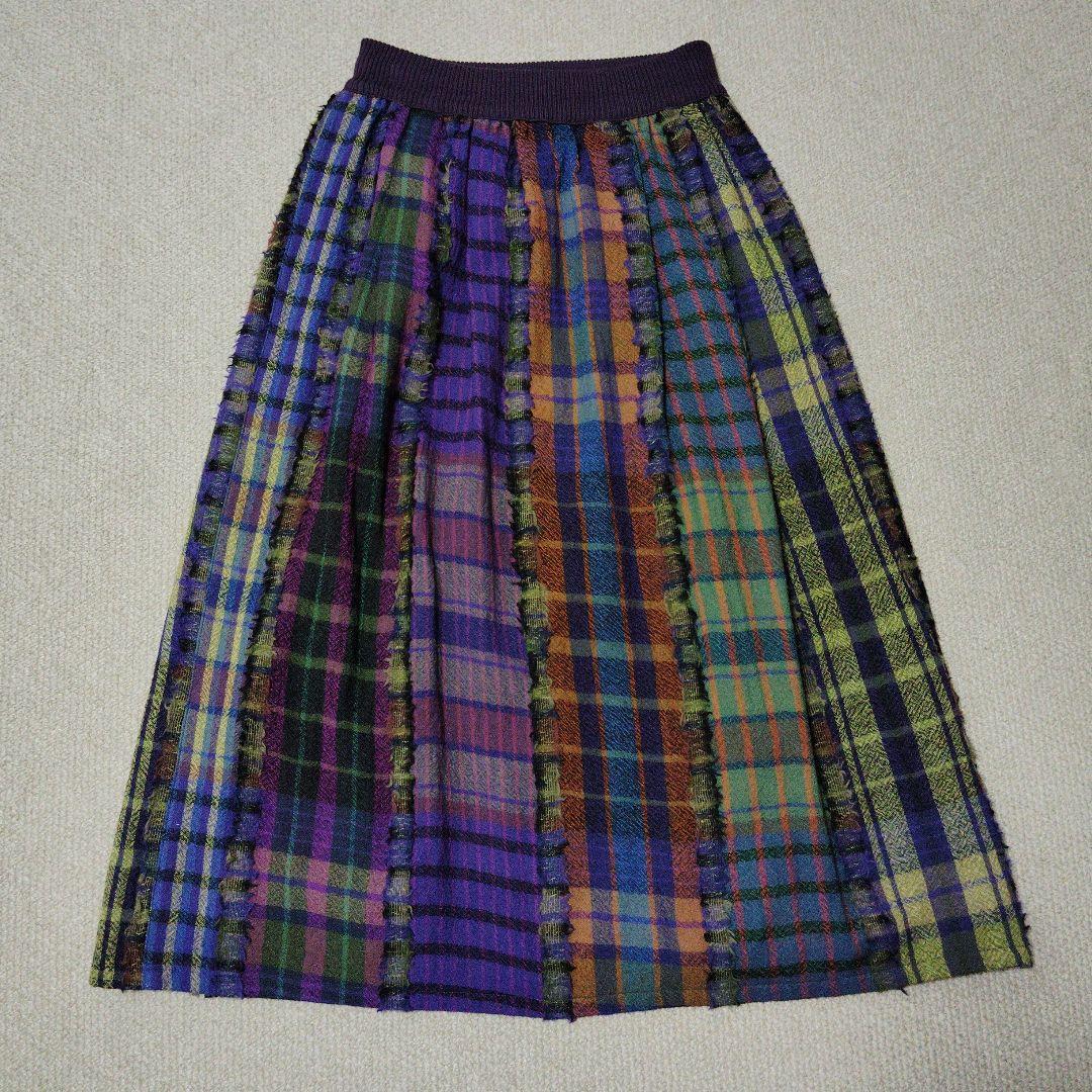 佐藤繊維 FUGAFUGA パッチワーク柄チェックスカート - メルカリ
