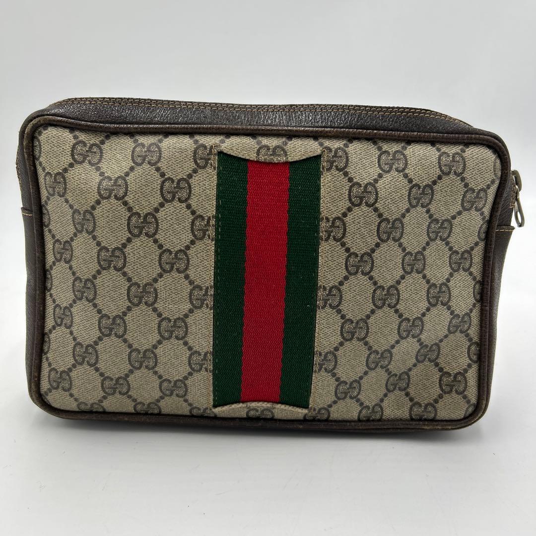 GUCCI シェリーライン GGスプリーム オールドグッチ クラッチバッグ