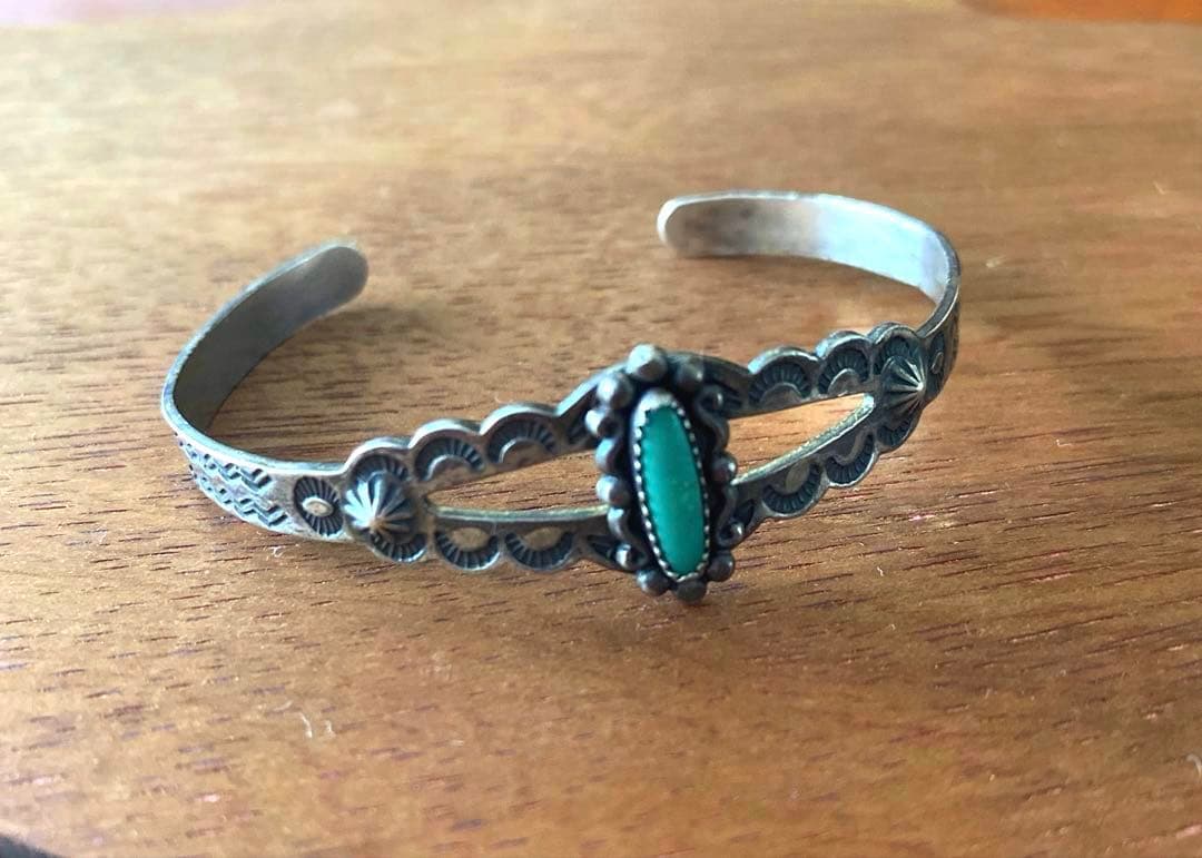 vintage ナバホバングル フレッドハービースタイル ターコイズ - メルカリ