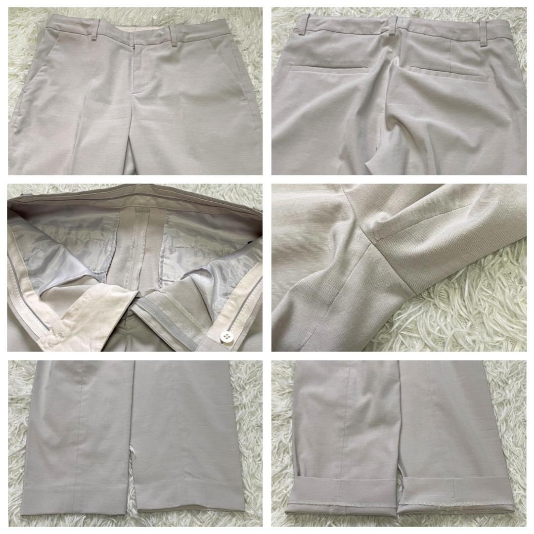 春夏 グリーンレーベル 手洗い可 ノーラペル パンツスーツ