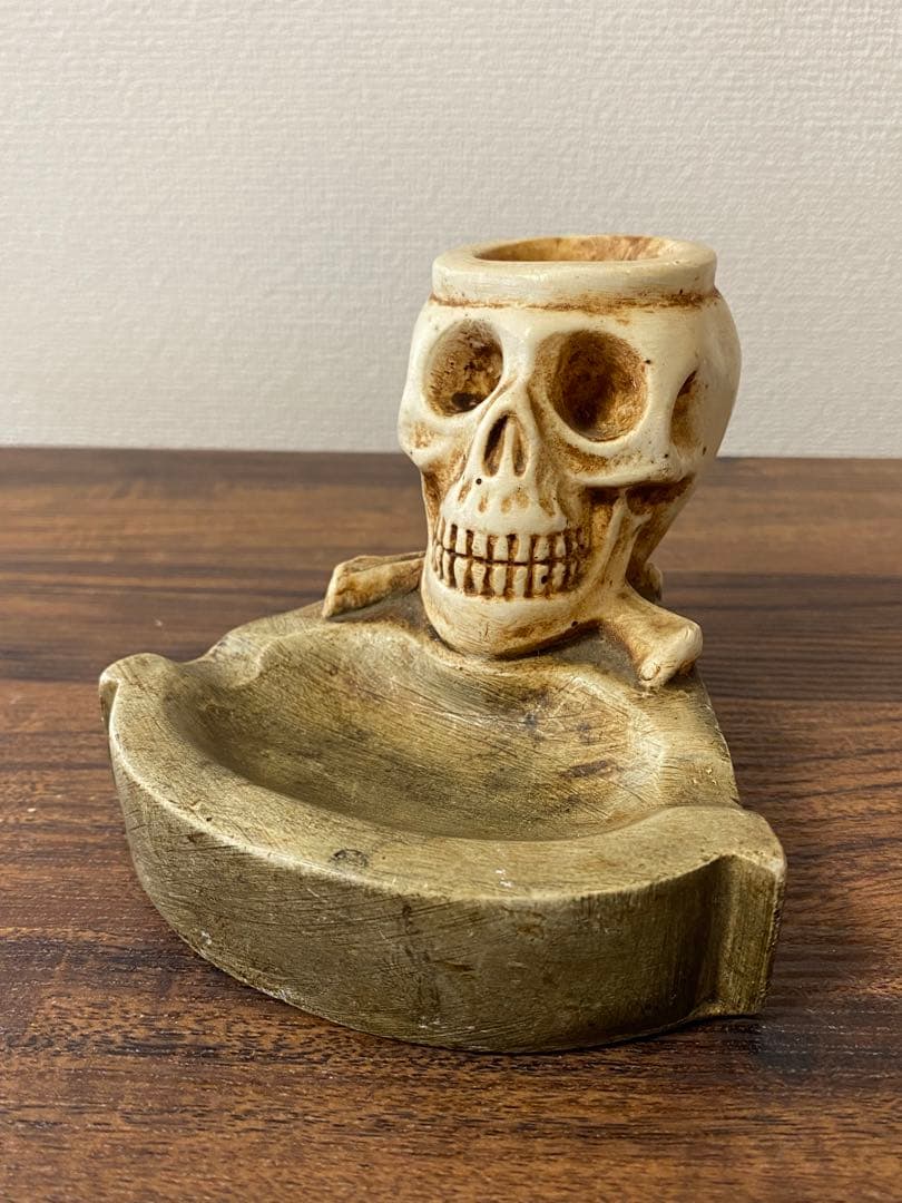 50s'60s' ビンテージスカル灰皿石膏製　バイカー古着ロカビリー 50's スカル 灰皿 アッシュトレイ – SK OLDIES