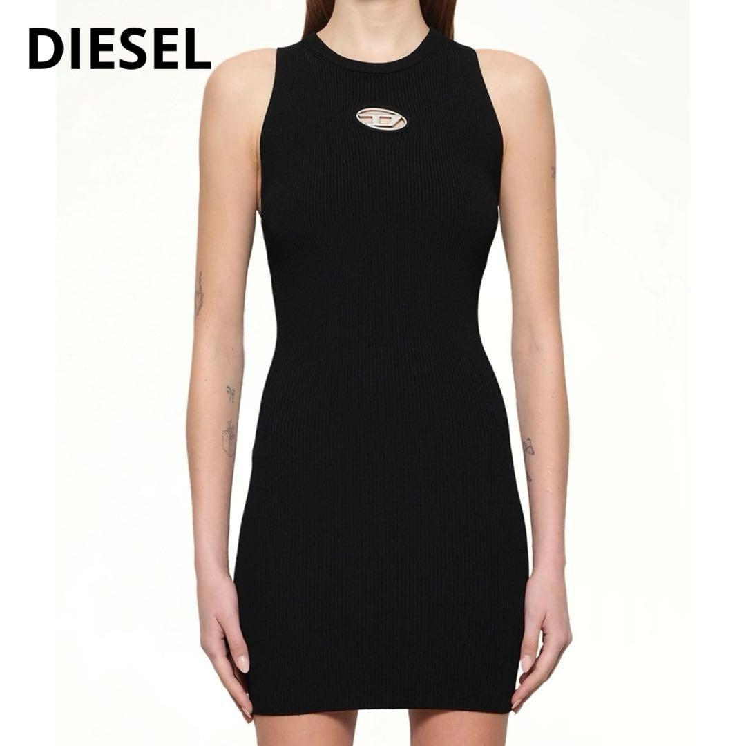 DIESEL リブニットミニワンピース ブラック XS相当 - メルカリ