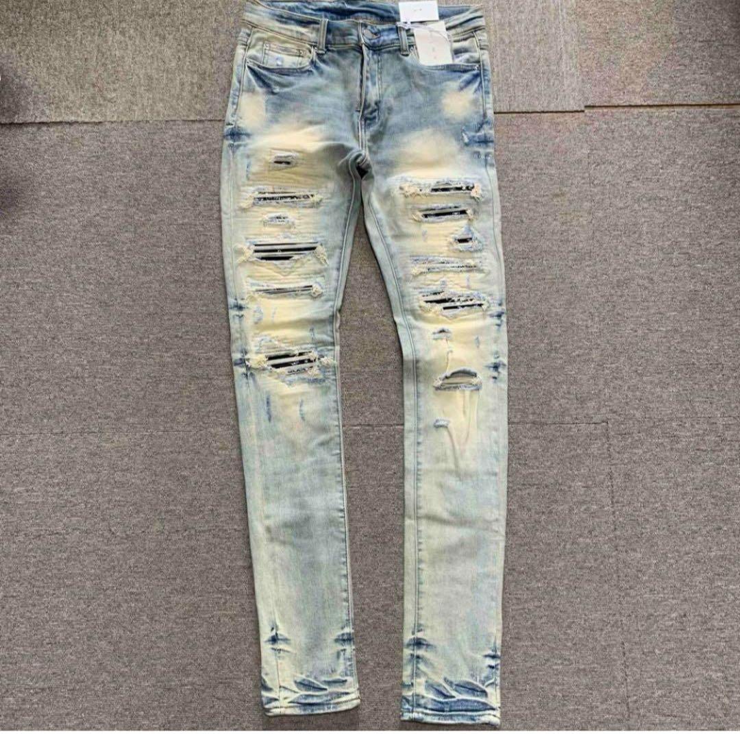 mnml ミニマル【新品未使用】ペイズリーストレッチスキニーデニム 29