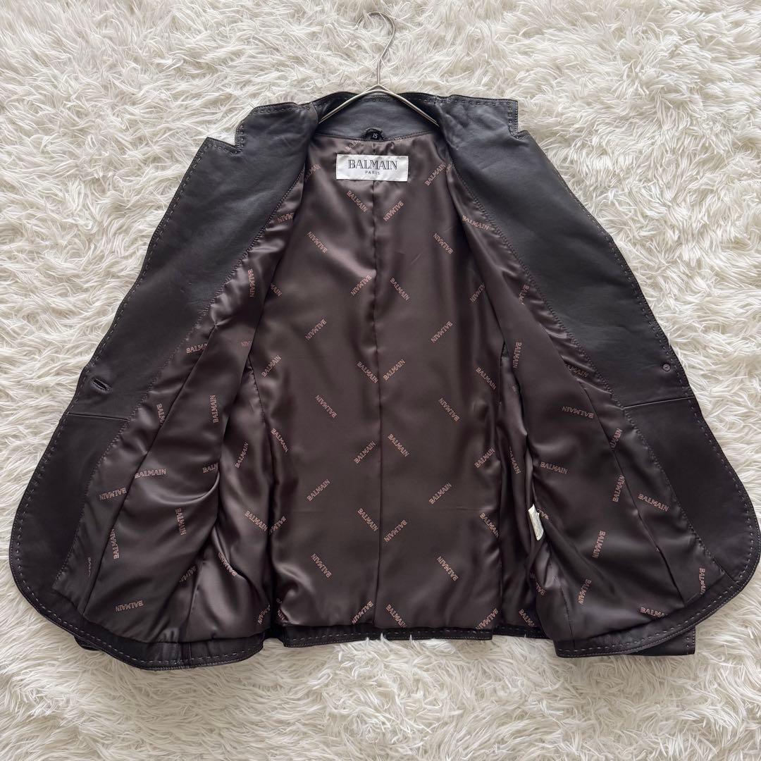 バルマン】レザージャケット 羊革 ブラウン 茶色 15号 - メルカリ