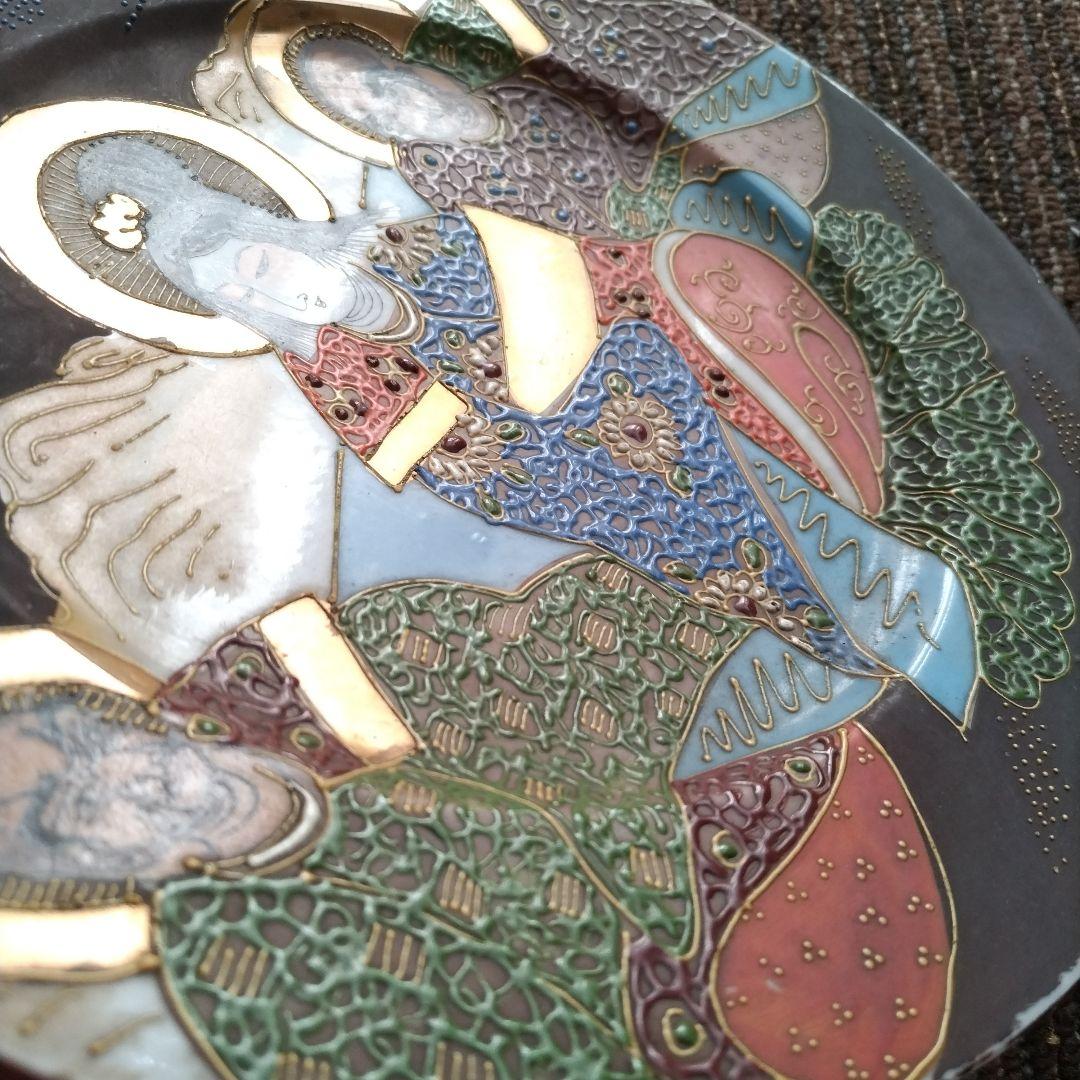 オールドニッポン 薩摩焼 薩摩十字 金襴手 観音羅漢図 8寸皿 - メルカリ