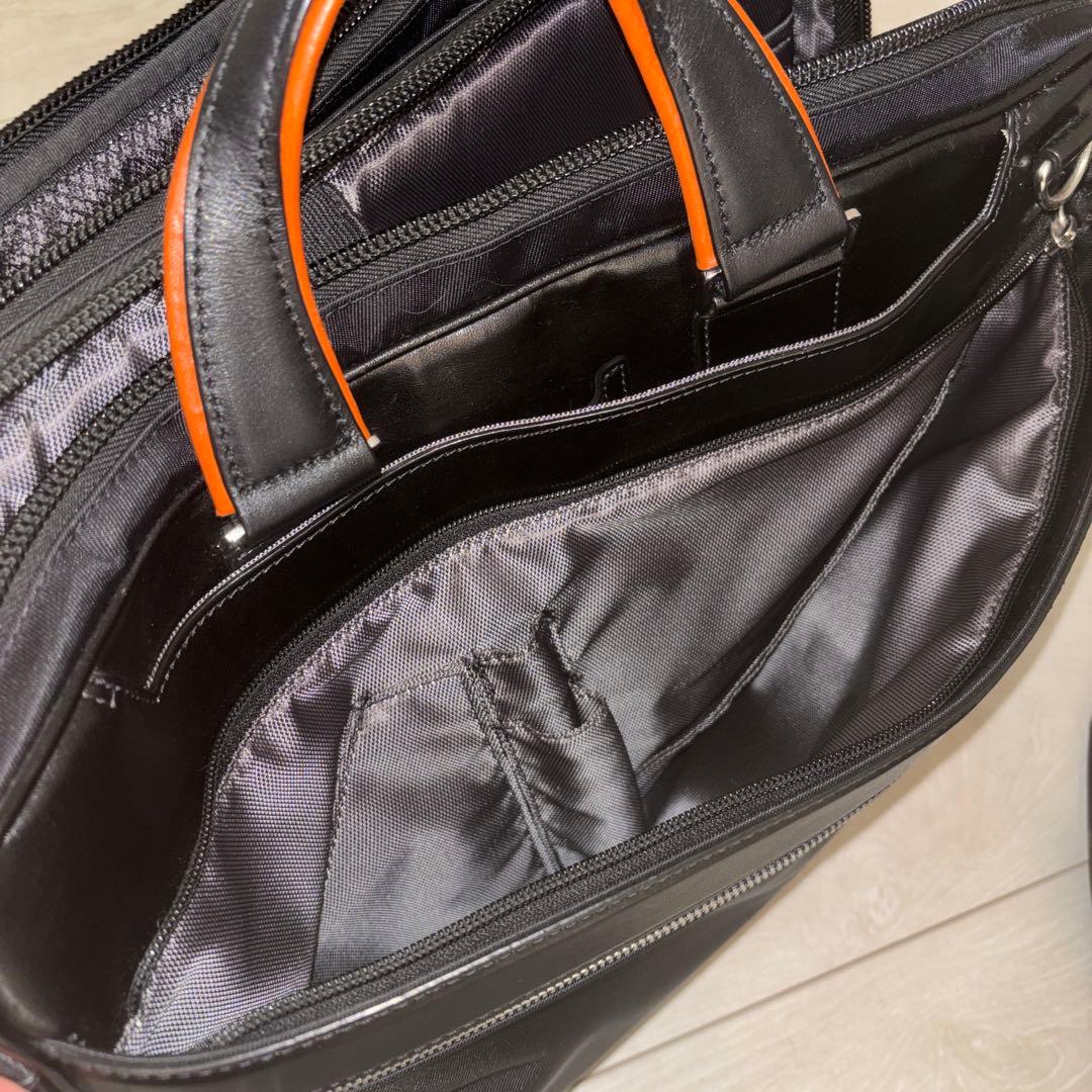訳あり】サムソナイト エピッド3 ブリーフケース ブラック×オレンジ