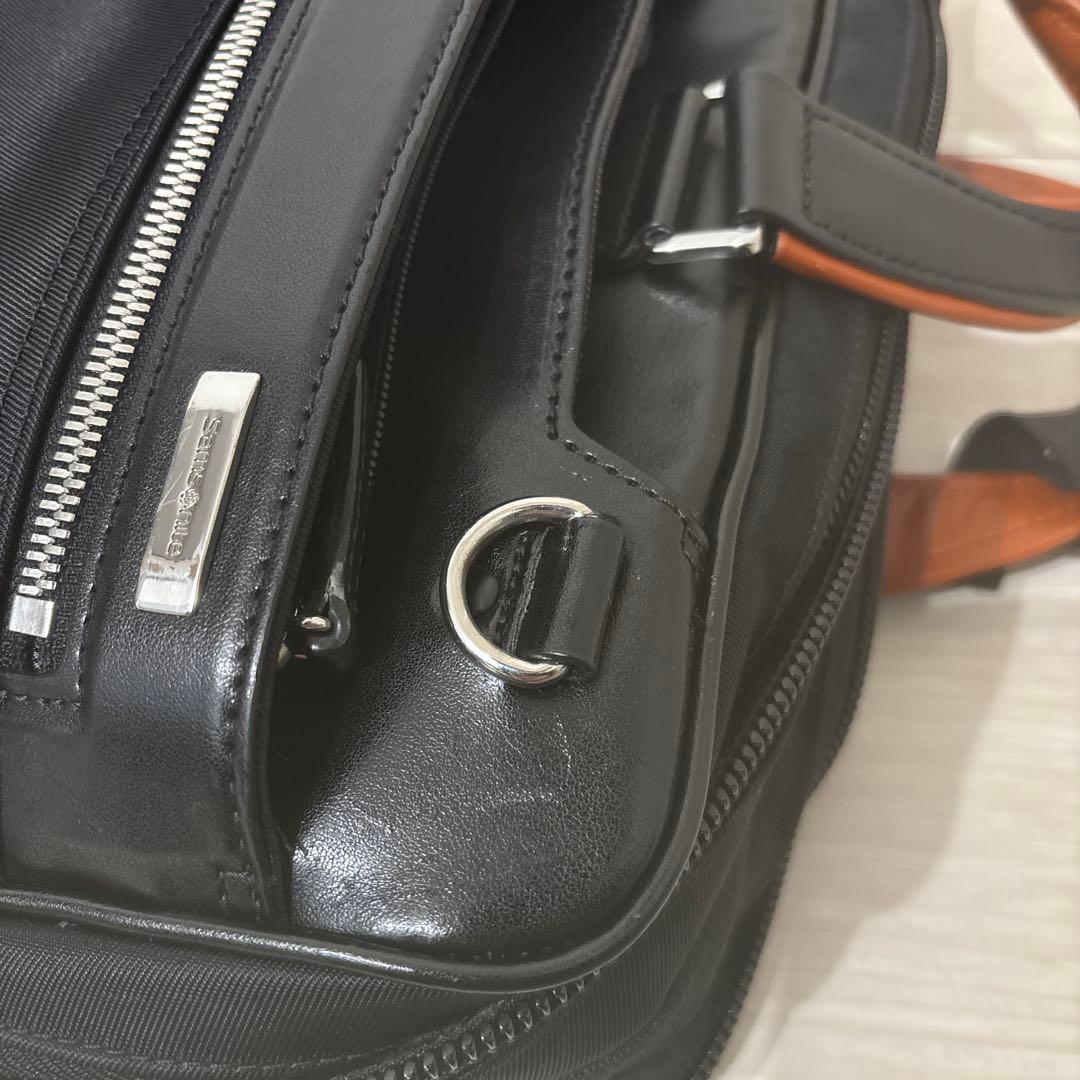 訳あり】サムソナイト エピッド3 ブリーフケース ブラック×オレンジ