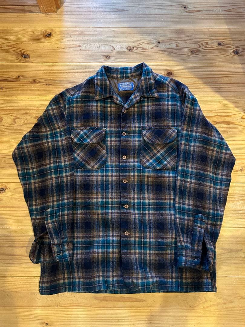 PENDLETON 70s ウール ボードシャツ グリーン/ブラック【美品】 - メルカリ