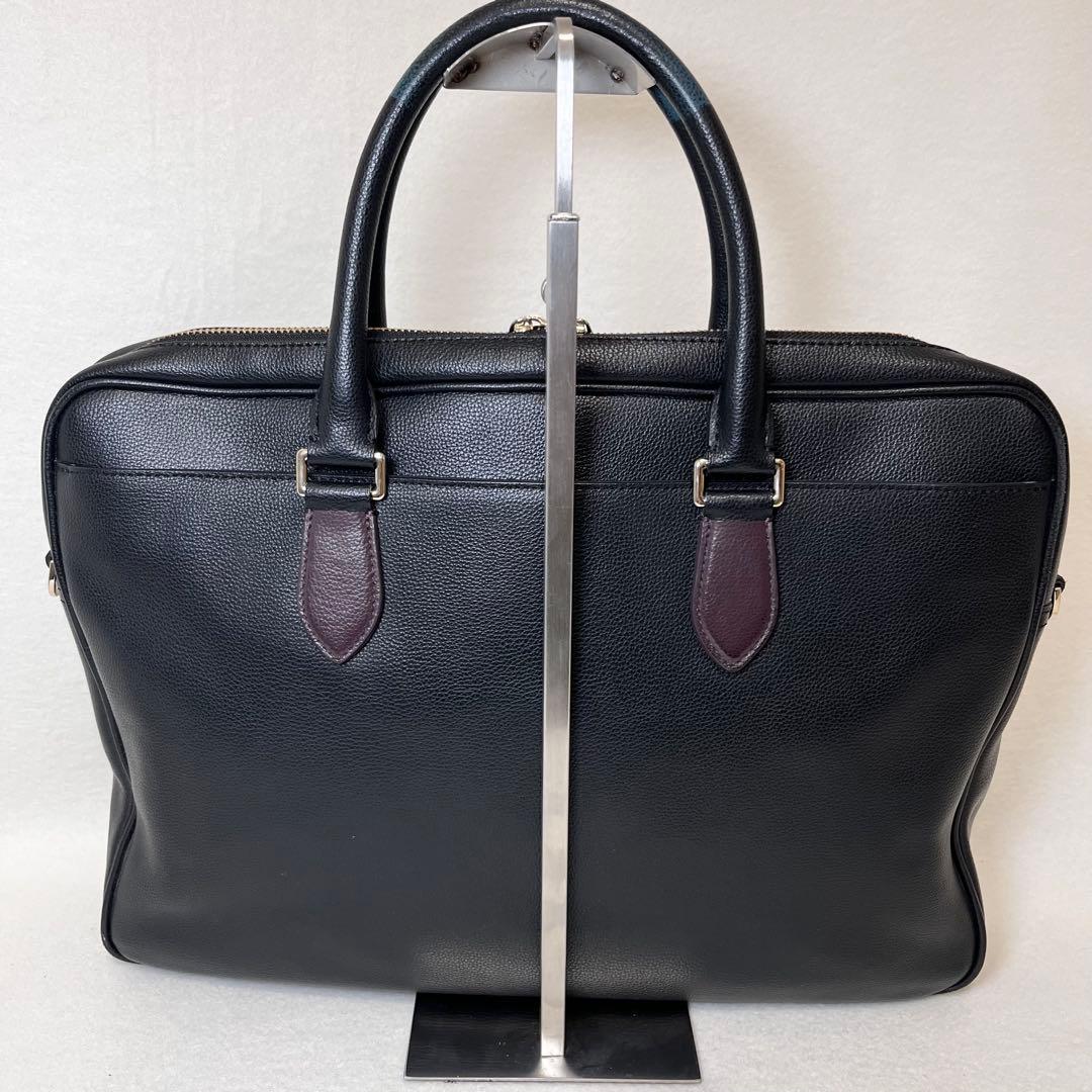 ポールスミス バイカラー ビジネスバッグ レザー A4収納 - メルカリ