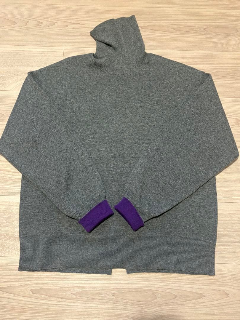 6（ROKU） コットンウールミラノリブ タートルネック ニット