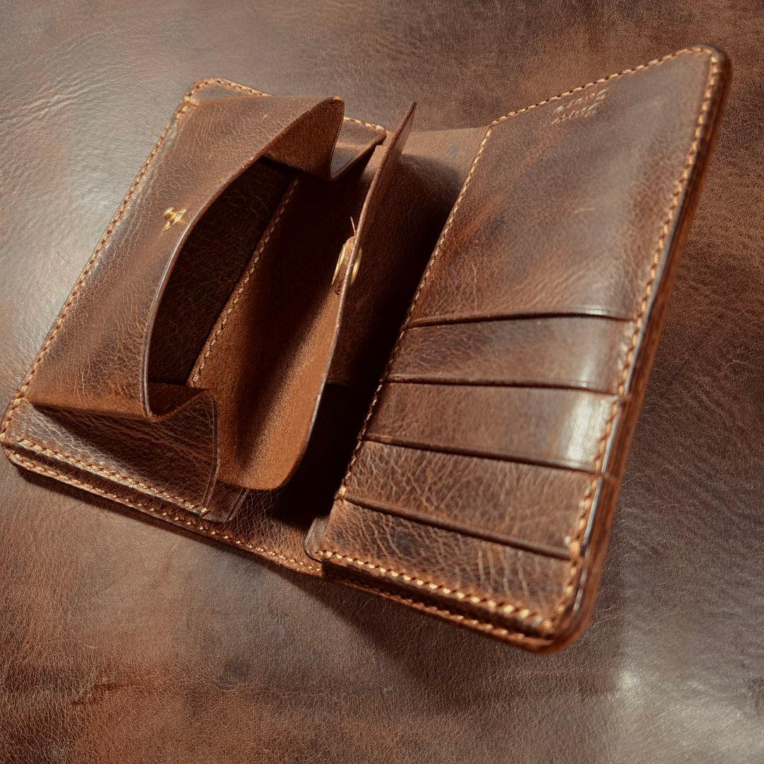 291 ミドルウォレット イタリアンレザーMARIANO【ブラウン】 - メルカリ