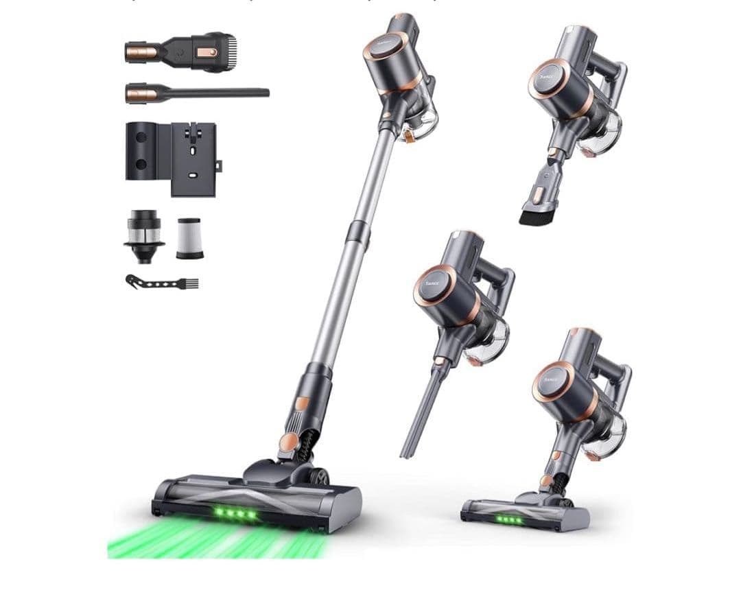 掃除機 コードレス 75Kpa超強力吸引 自立式 55分連続稼働 サイクロン