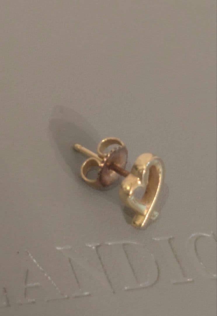 ♥ティファニー♥ラビングハート ピアス 18金 750 ゴールド 1.3g 片耳