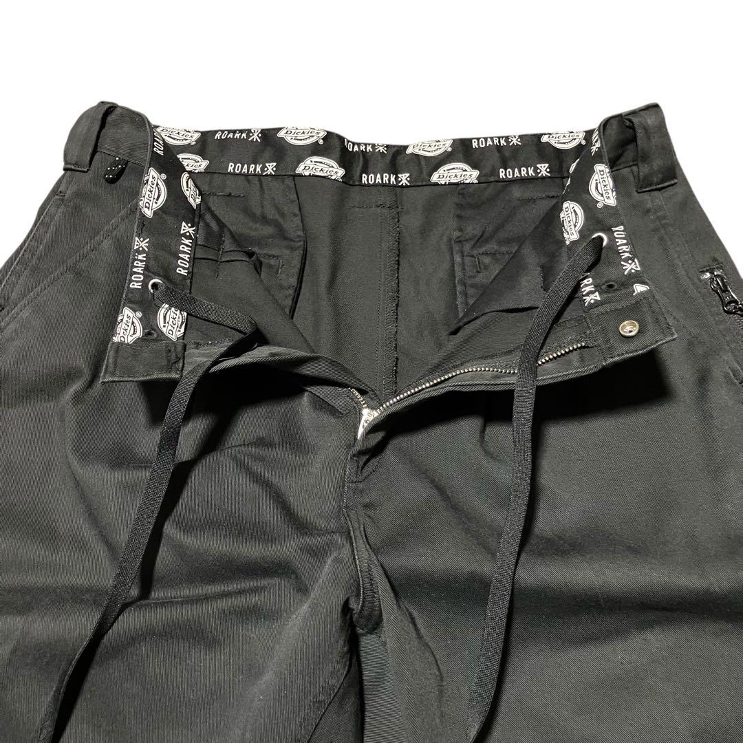 ROARK × Dickies ワークパンツ Lサイズ ブラック 黒 ファッション メンズ