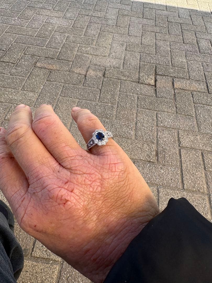 3*5様 ミニバック付【ツツミ】ブルーサファイアのリング 13号 - メルカリ