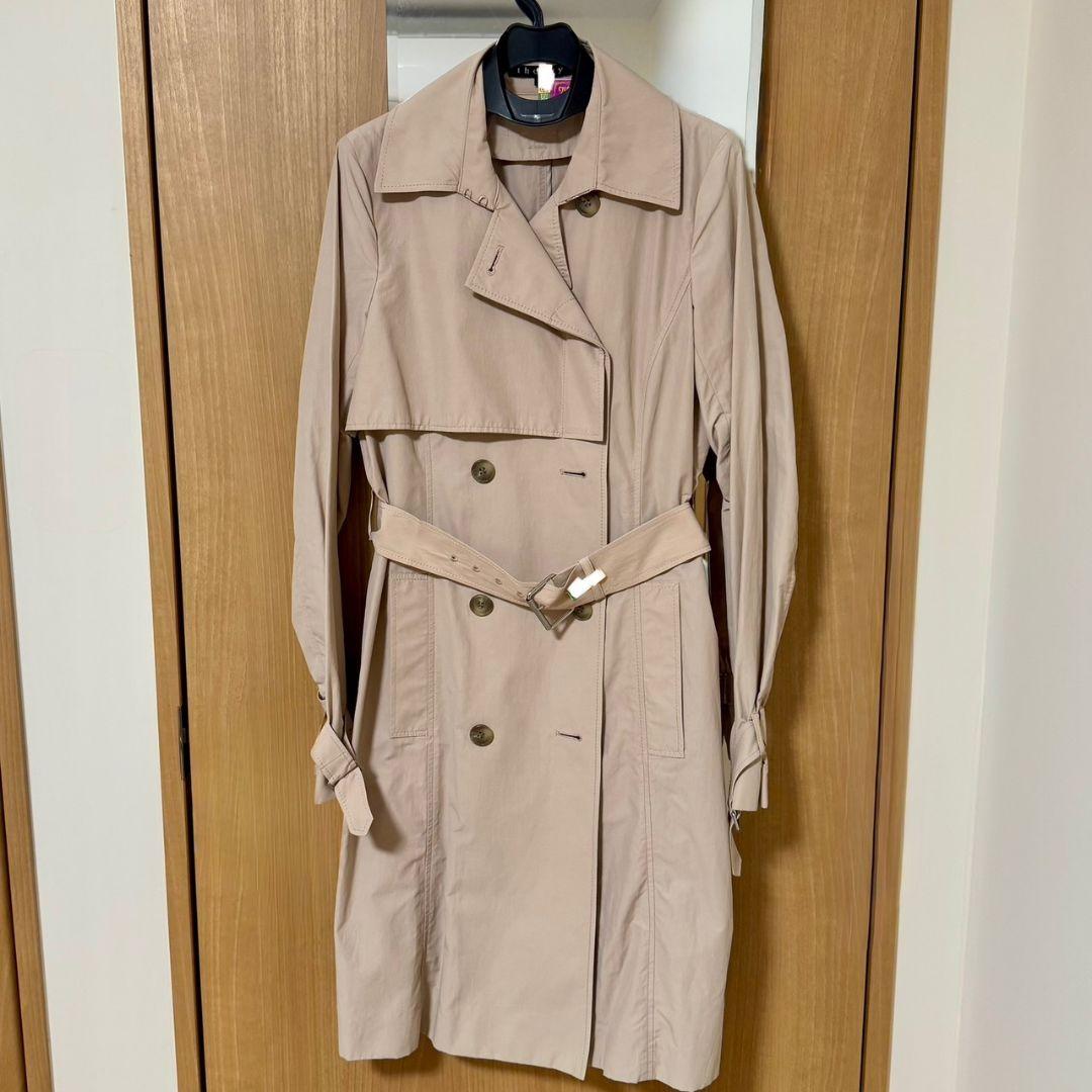 ベージュ トレンチコート ダブルブレスト - メルカリ