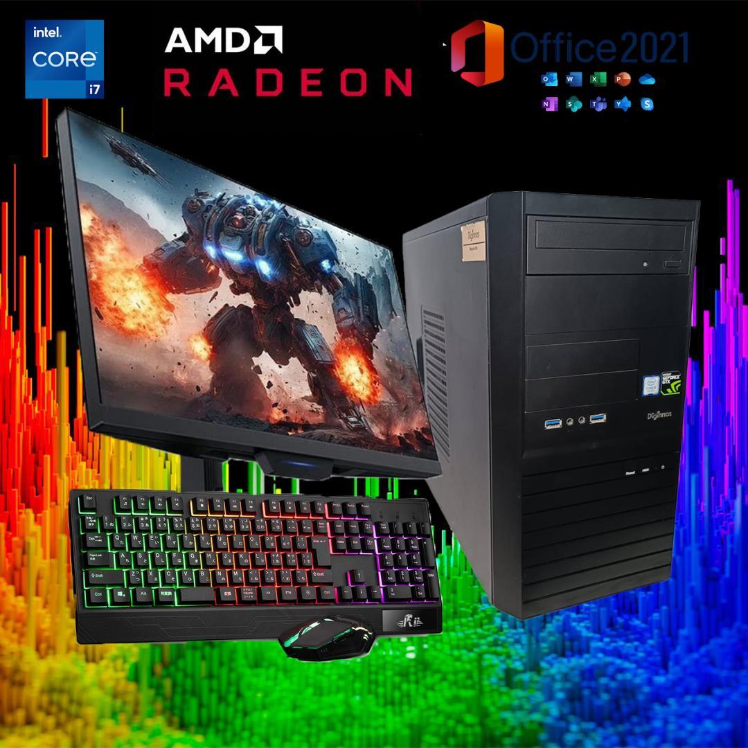 激安ゲーミングPCフルセット】i7 AMDグラボ MS Office ドスパラ - メルカリ