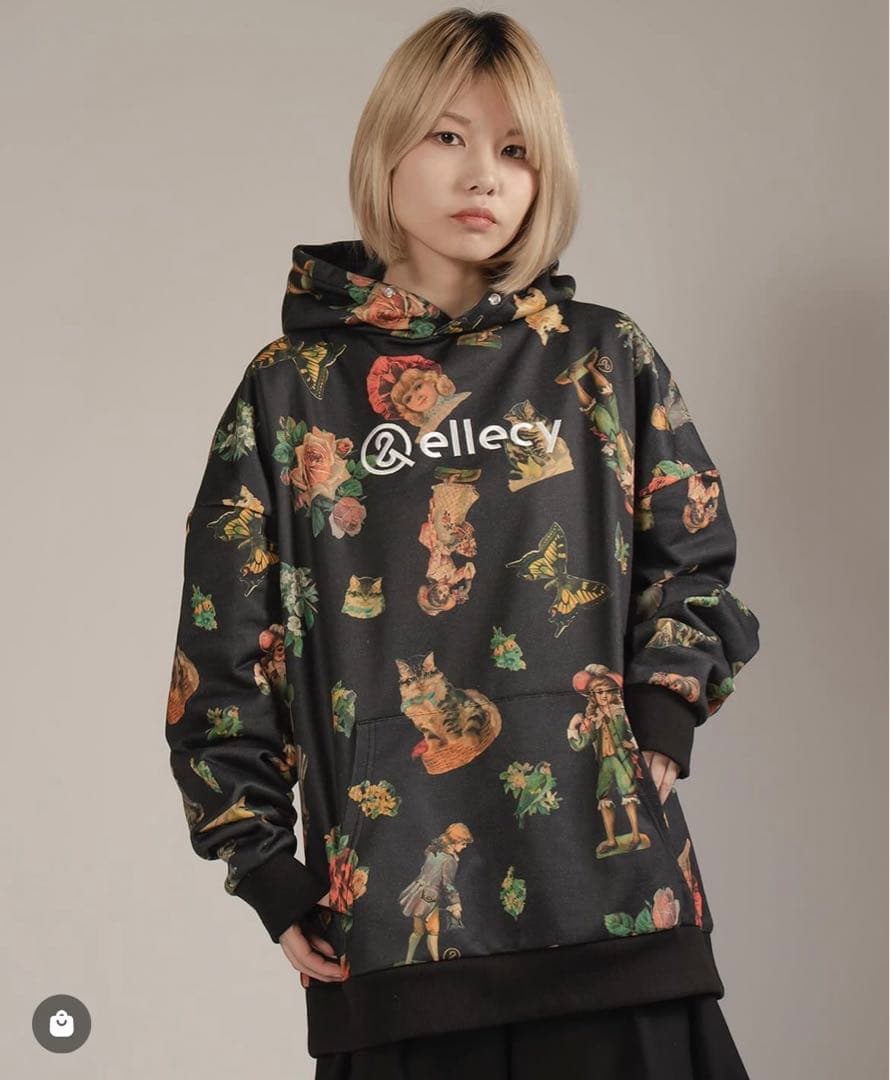 &ellecy アンドエルシー アンティークパーカー 総柄 猫 ドール - メルカリ