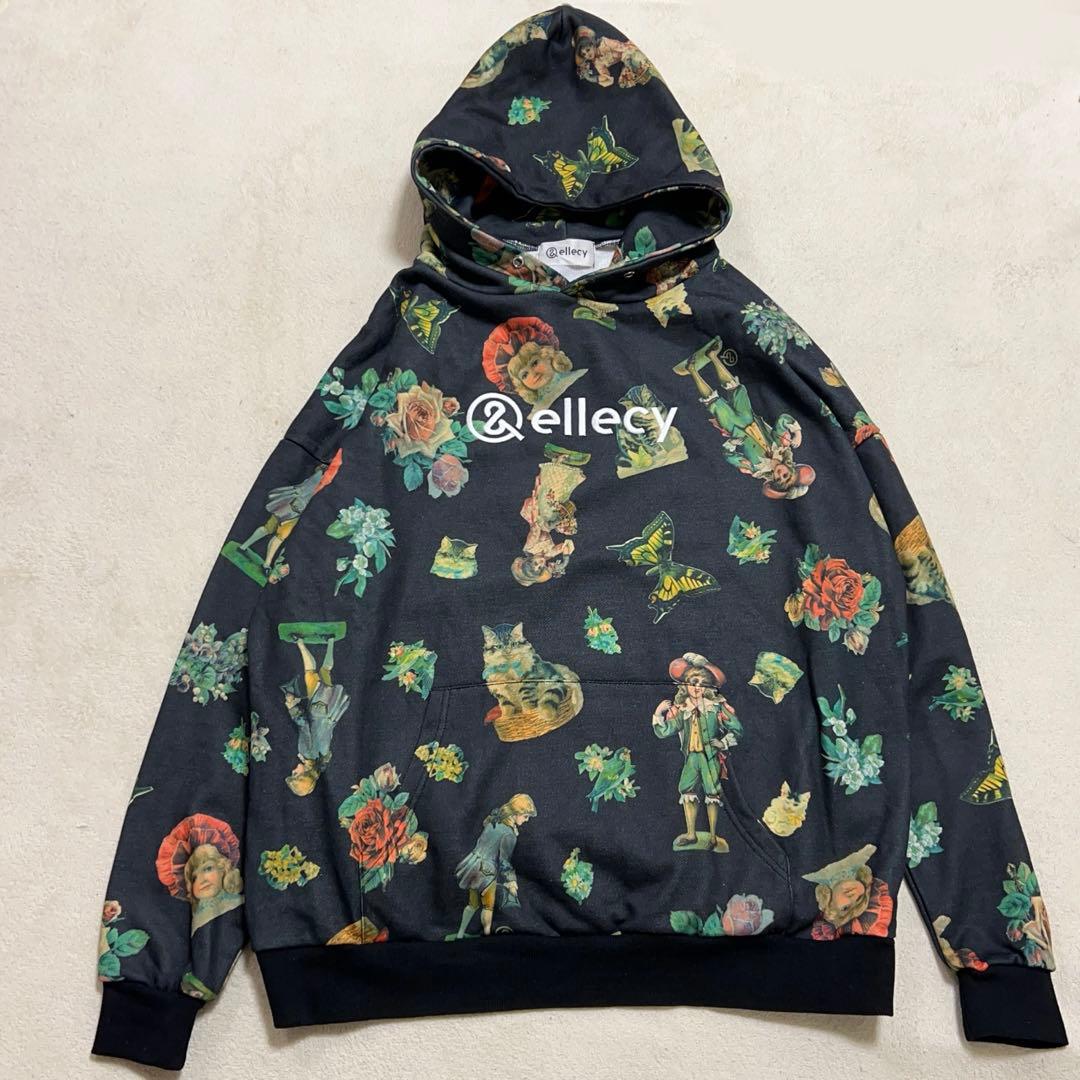 &ellecy アンドエルシー アンティークパーカー 総柄 猫 ドール - メルカリ