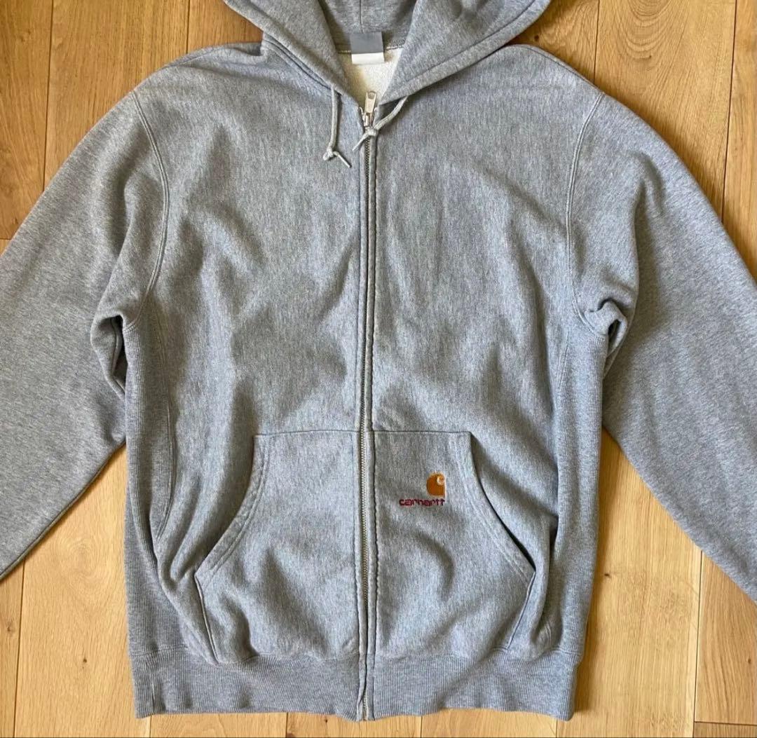 CARHARTT】グレー ジップアップパーカー・XL - メルカリ