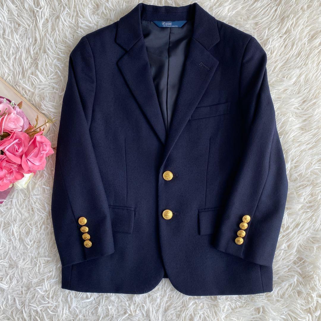 美品 ラルフローレン 4点セット フォーマル 120 スーツ 紺ブレ