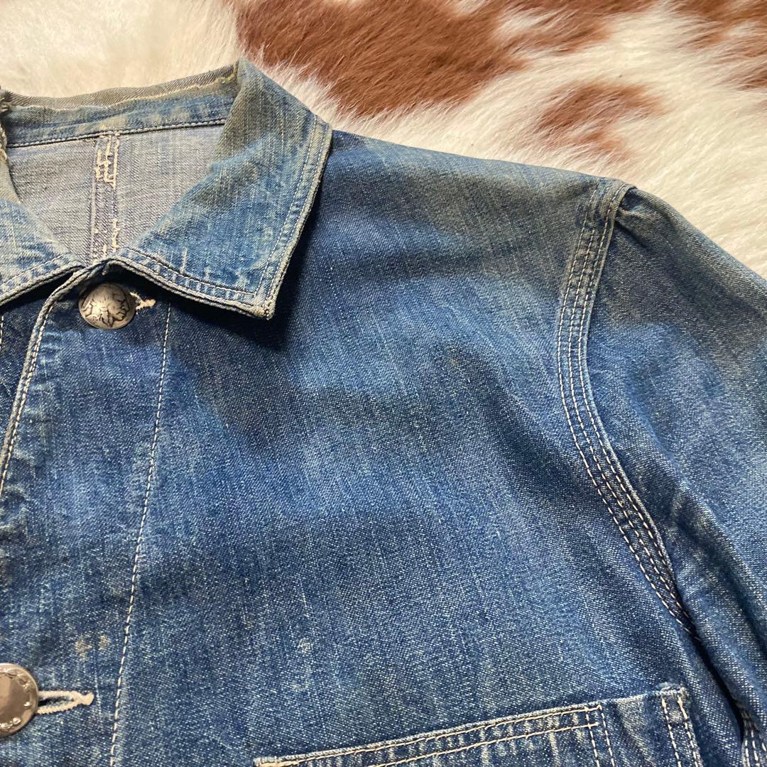 30s カバーオール 月桂樹デカボタンチェンジボタン 大戦 40s