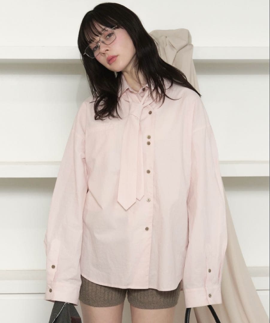 loin nuit】新品未使用ニュアンスボタンタイシャツ (ピンク) - メルカリ