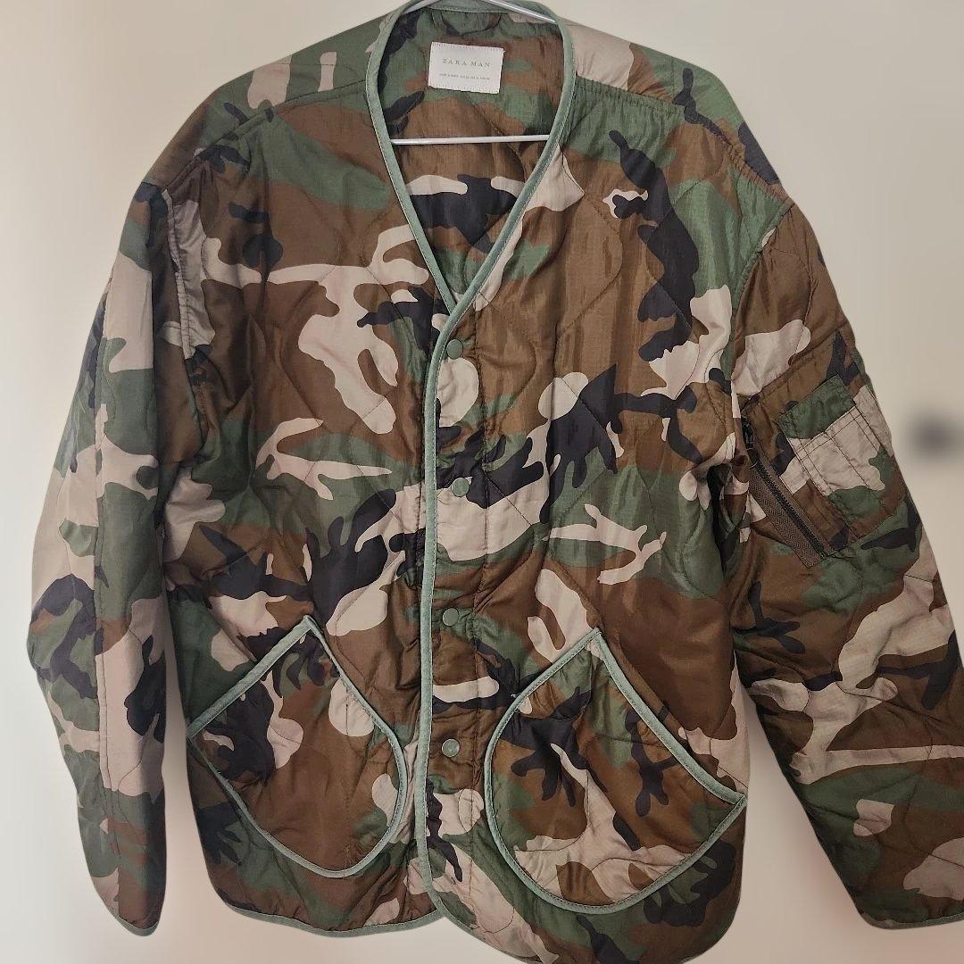 美品！ZARA MAN 迷彩柄 キルティングジャケットXLサイズ - メルカリ