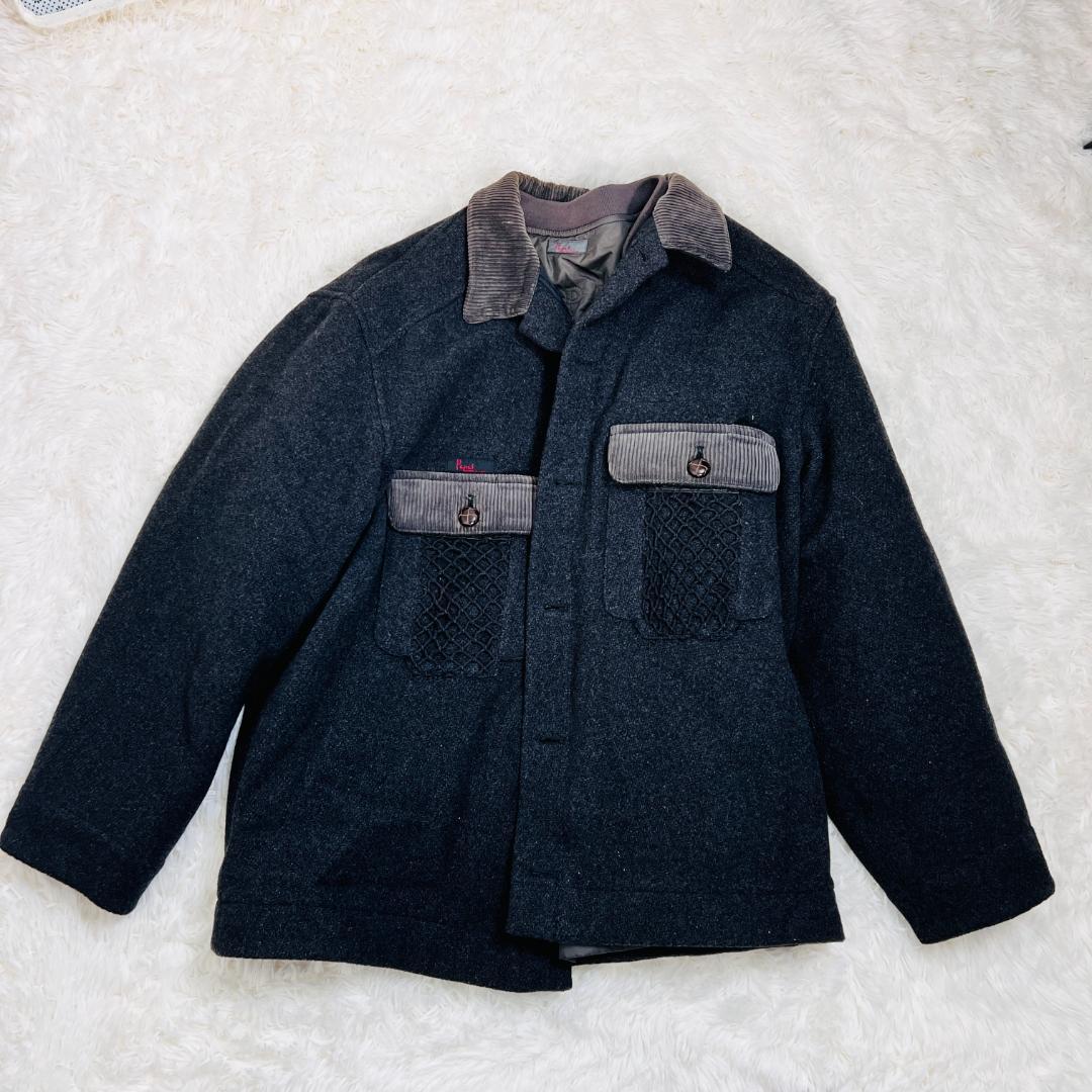 パパス】ハンティングジャケット 中綿ライナー リバー コーディロイ 異