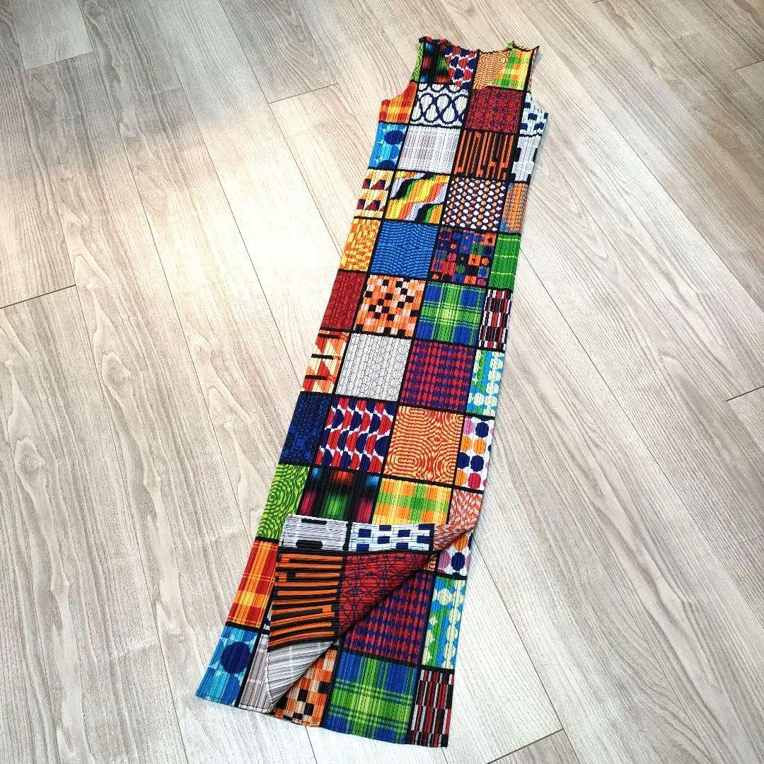 美品❢プリーツプリーズ ロングワンピース イッセイミヤケ - メルカリ