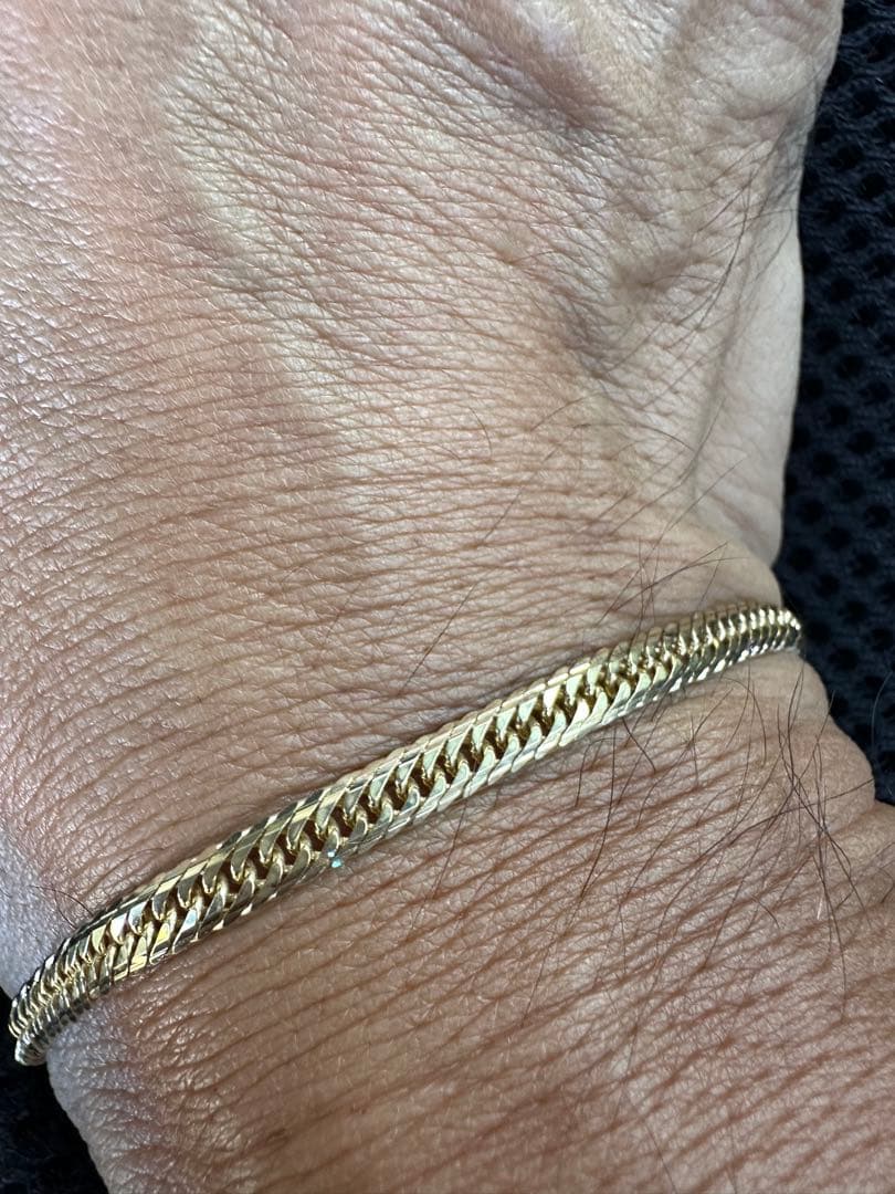 最終値下げ！K18 8.1g 18cm Mカットトリプル　喜平ブレス