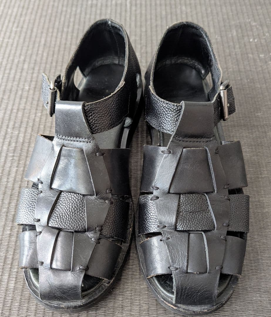 Paraboot パラブーツ ブラック レザーサンダル　グルカ 25.5cm