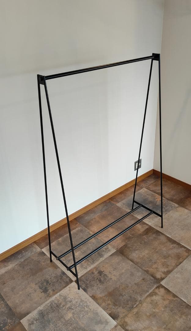 アイアン ハンガーラック 下段２本 店舗什器 コートスタンド 分解 スチール 無垢 アイアン スチール ハンガーラック Z type (完成品 おしゃれ