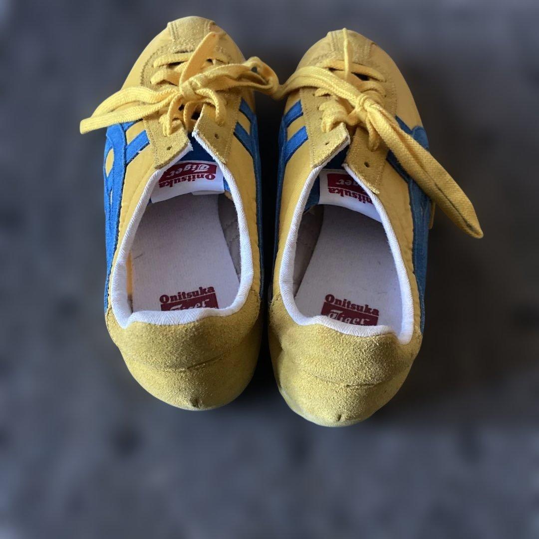 Onitsuka Tiger イエロー ブルー スニーカー - メルカリ