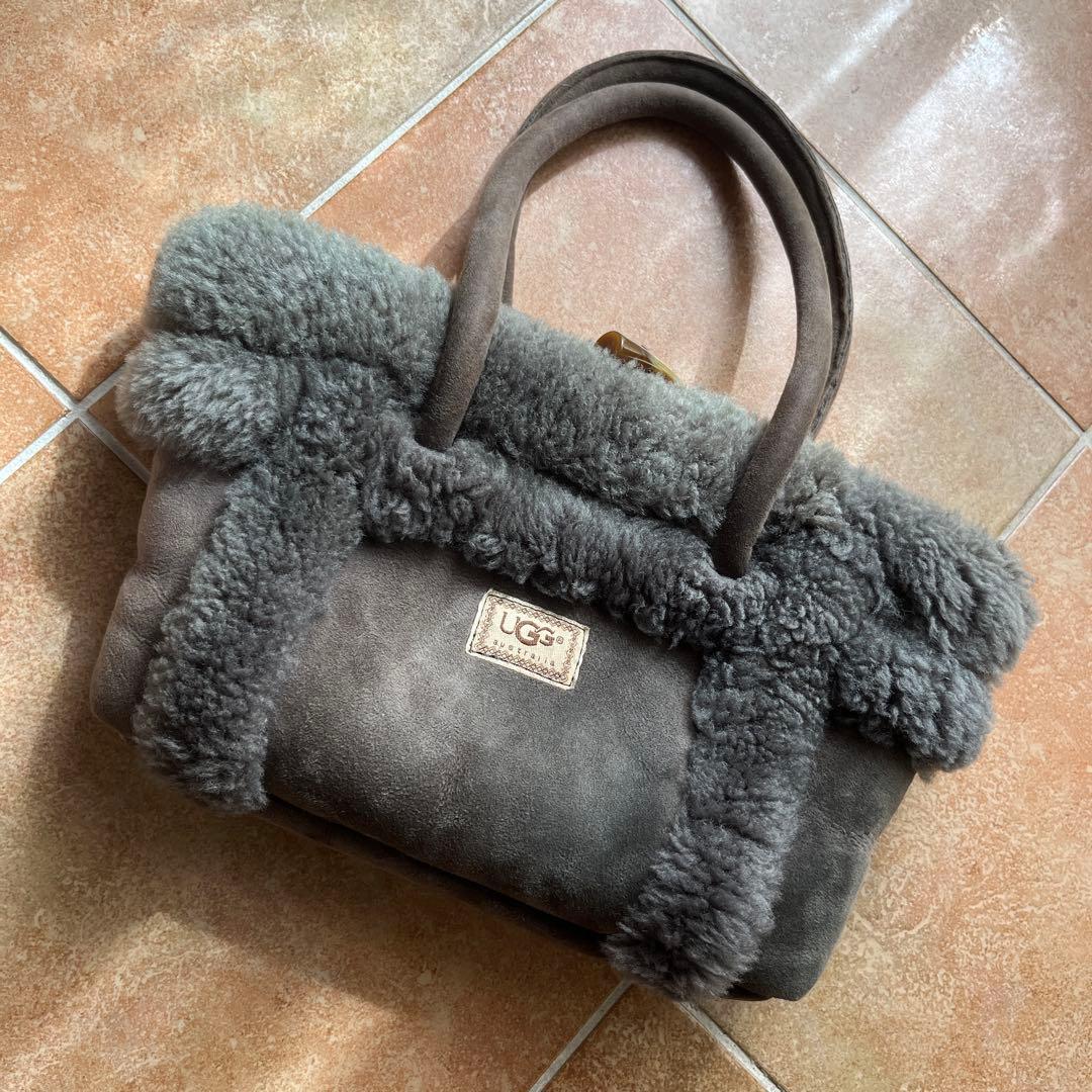 UGG アグ トートバッグ ムートン ファー トート グレー シープスキン