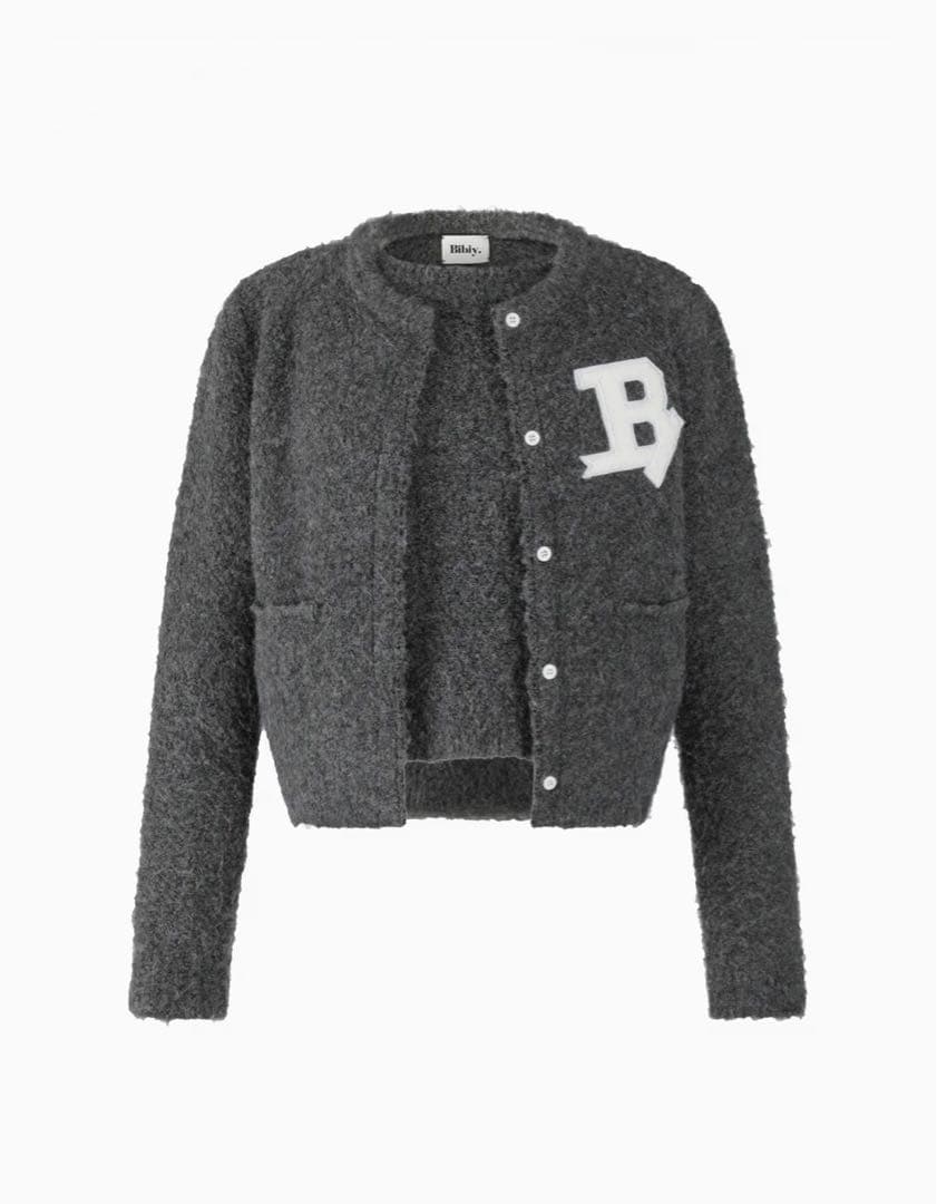 R　bibiy. STELLAR OPEN CARDIGAN グレー BIBIY. MADE | STELLAR OPEN CARDIGAN GRAY｜Bibiy.