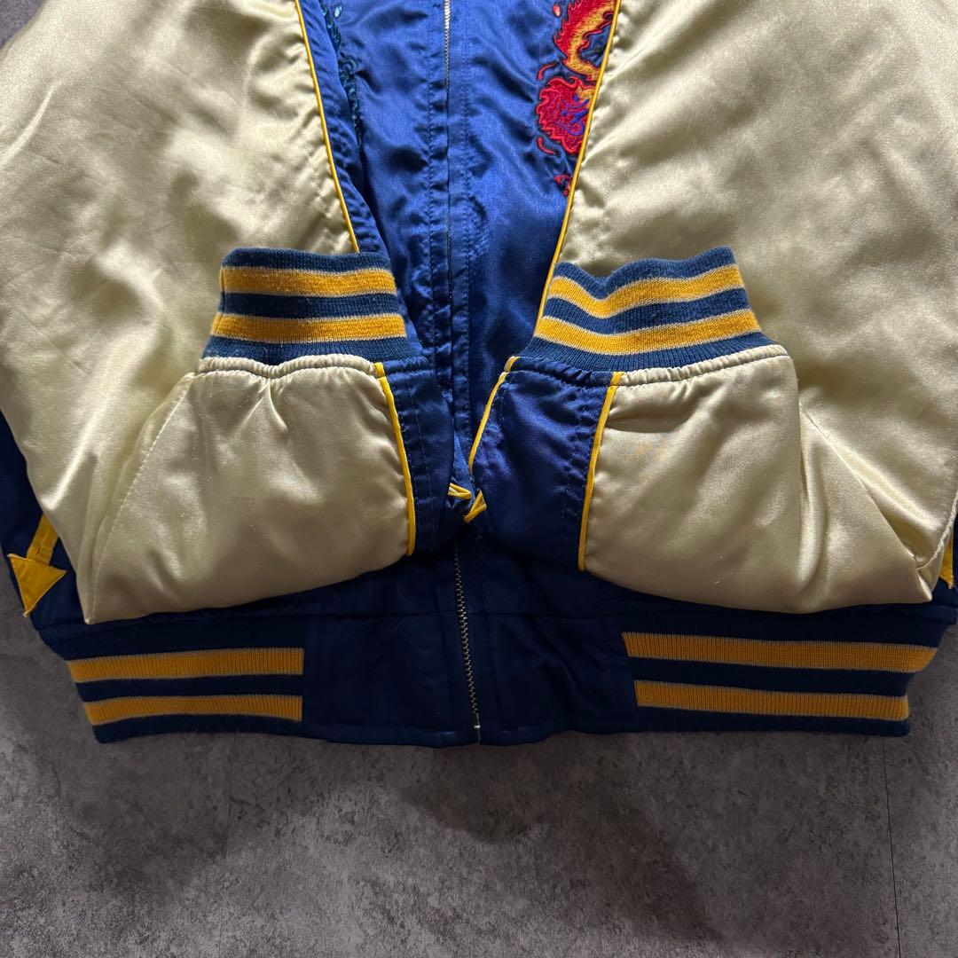 極絶品】テッドマン L スカジャン サテン ワッペン バックロゴ 短丈