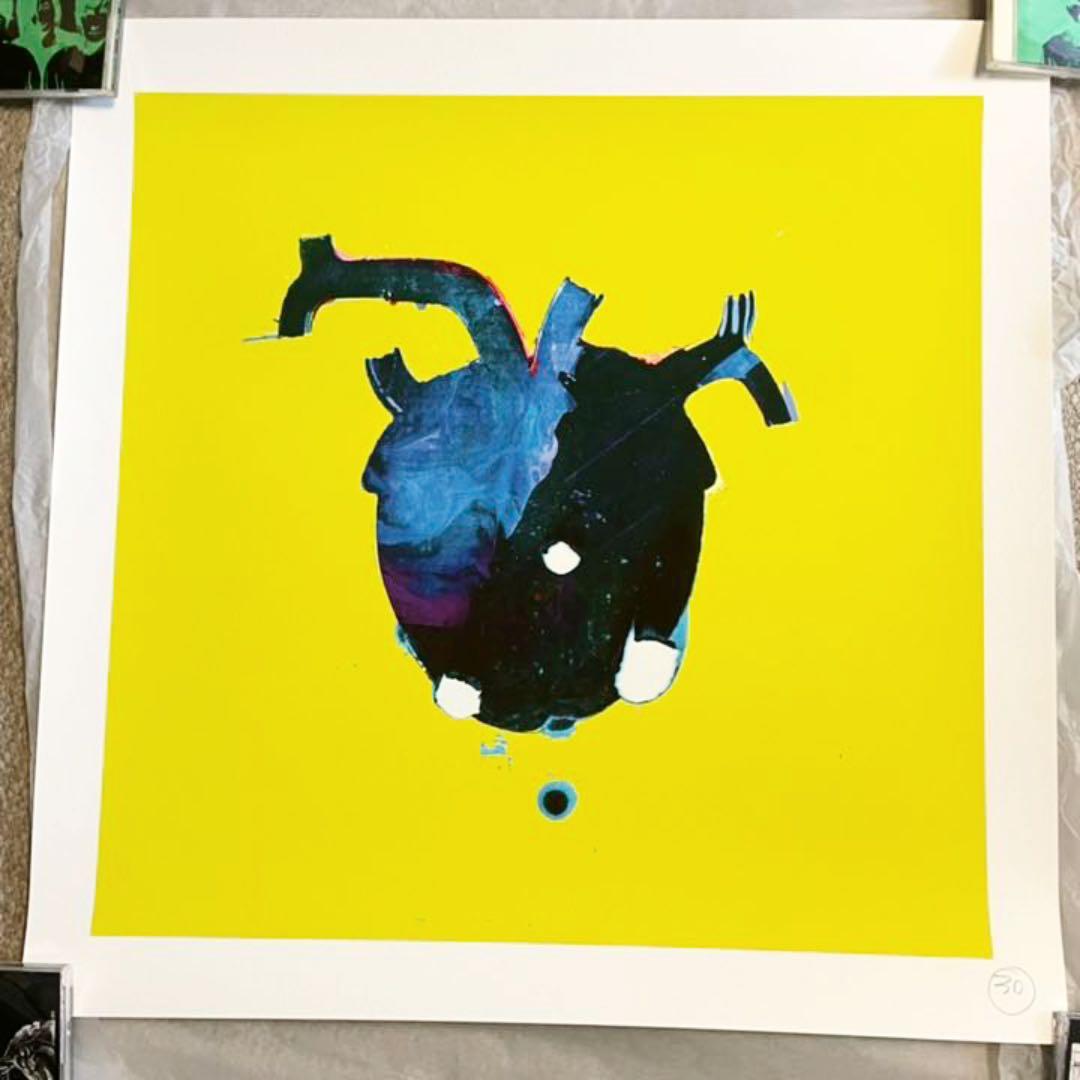 Massive Attack 3D シルクスクリーン 直筆サイン入り額縁なし